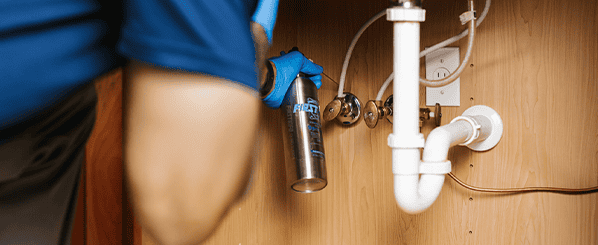 Applying pest treatment